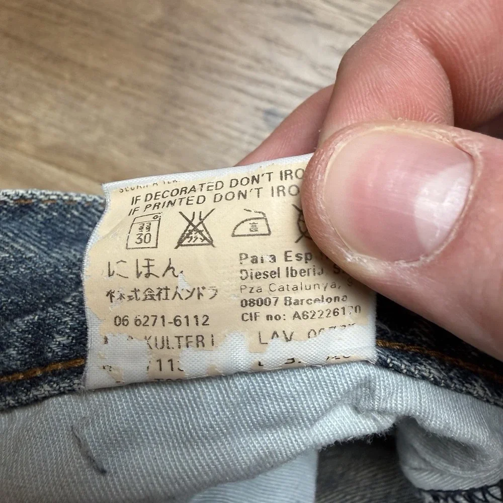 Vintage Diesel Kulter Jeans Men 29x32 Blue Straight Leg Retro Wash Made in Italy